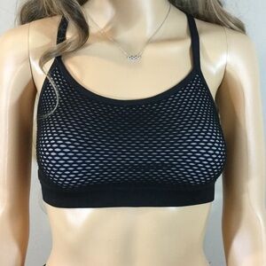 Victoria’s Secret VSX Black Gray Mesh Sports Bra